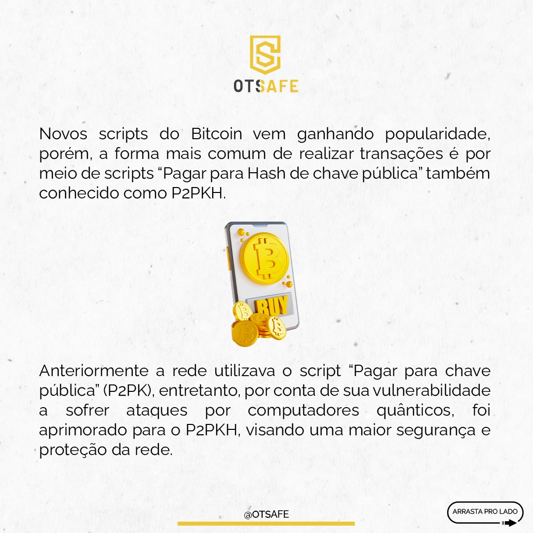 OTSafe's tweet photo. Mais um tipo dos 3 de endereços do Bitcoin que podemos usar para fazer transferências! Conheça aqueles iniciados com o número 1, o P2PKH. Confira!
Independente de qual seja o tipo da sua carteira nós estamos com você, negocie bitcoin com a Otsafe!
#otsafe #Bitcoin #P2PKH https://t.co/0xUYljhq8N