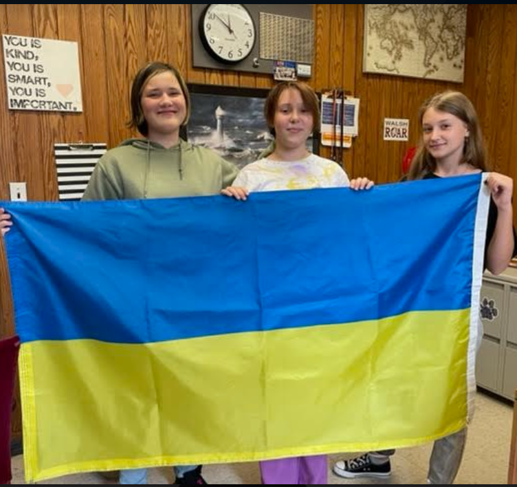 Our Ukrainian students at Walsh were overjoyed when the school purchased their county's flag, so it could be seen in the cafeteria. Belonging &amp; Acceptance is what Walsh is about!