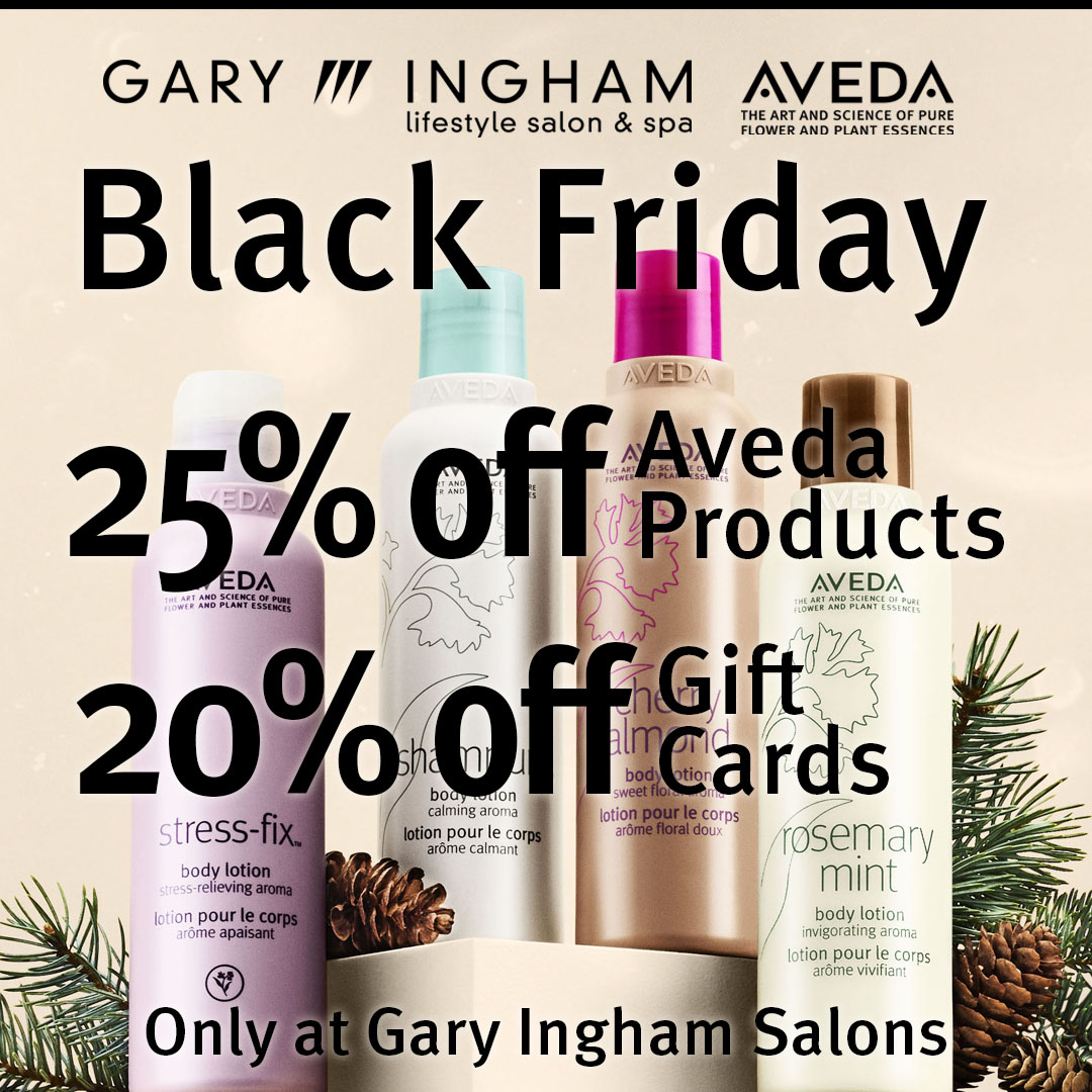 Stock up on your winter favourites, or enjoy 20% off your future appointments!
#AvedaChristmas#BlackFriday#AvedaVegan#AvedaCares#VeganHaircare