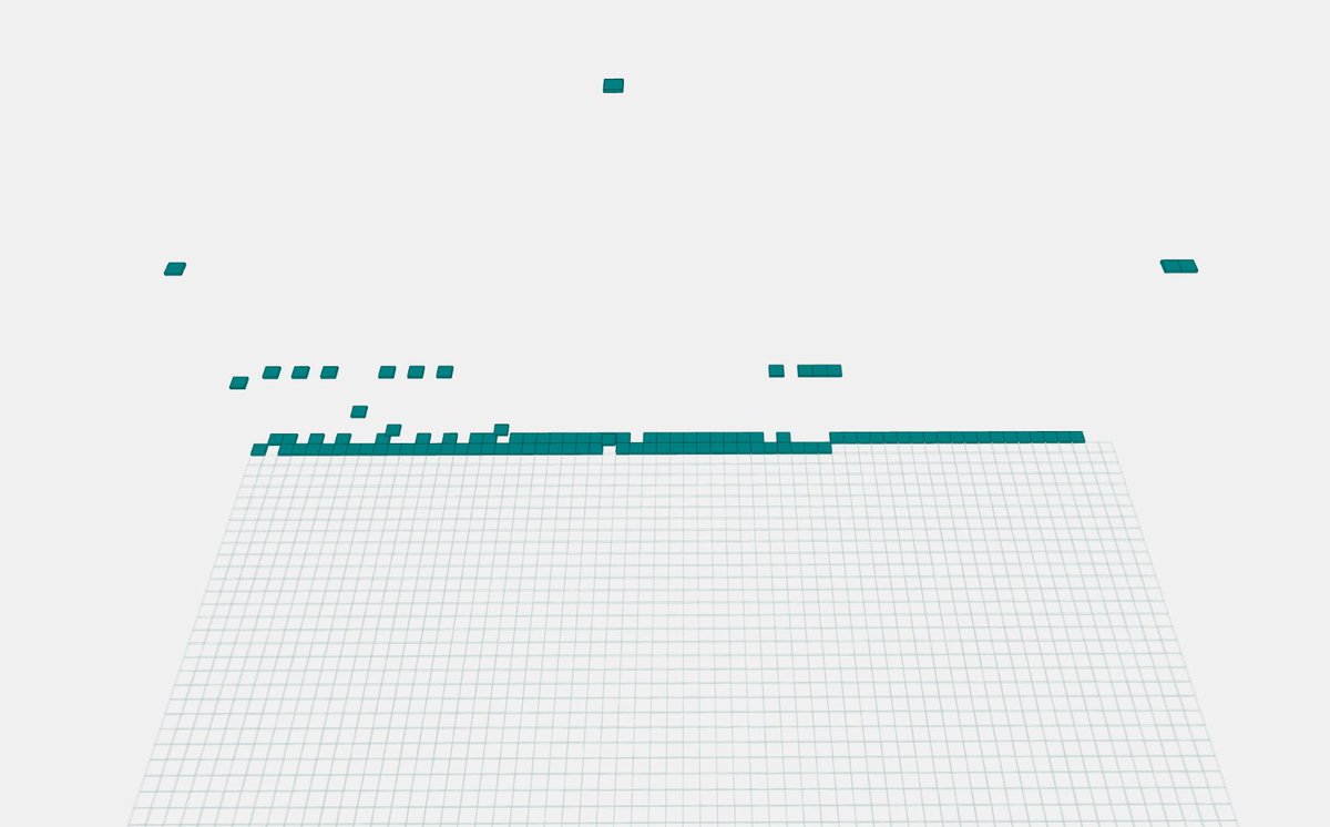 MonkMatto's tweet photo. This is live, on-chain #Chainlife collection activity, in a 3d representation, allowing exploration of individual levels as cellular automata and navigation to tokens and their meta-token variations (esoterras). API snapshots hourly for future study, too.
'Next level' literally. https://t.co/kX2Q6mDGJY