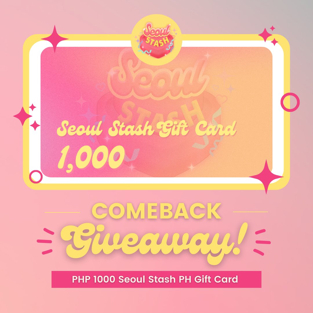 SeoulStashPH's tweet photo. #SeoulStash_Giveaway
🌟 ₱1,000 GIFTCARD GIVEAWAY 🌟
☁️ 1 lucky winner of a SSPH giftcard worth ₱1,000
☁️ must be following us
☁️ rt this tweet + pinned tweet
☁️ tag 1 bestie & reply 1 thing you love about us w/ #SSPHComeback 🫂
☁️ ends later, 9 PM!
Best of luck, y'all! 🥳💟 https://t.co/UPYCQkW9Ek