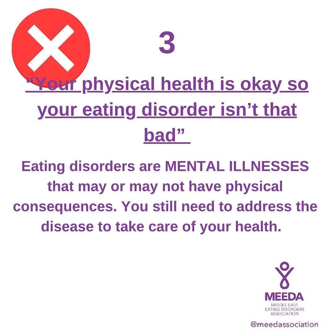 meedassociation's tweet photo. 5 lies your #eatingdisorder tells you
#eatingdisordersrecovery #eatingdisordersprevention https://t.co/6kUAXN9LVK