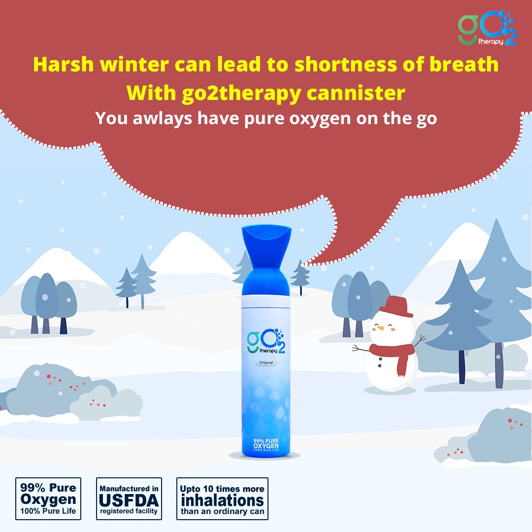 go2therapy's tweet image. You are #winter ready if you have #go2therapy #cannisters. Take few #puffs when you feel out of #breath #anytime and #anywhere

Order yours today from amazon. Link is in the bio!
#Harshwinter #shortness #pure #oxygen #oxygencan #pureoxygen #boost #winterseason #enjoywinter #cool