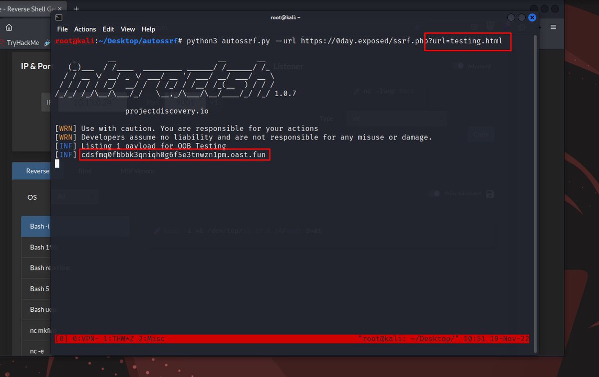 autoSSRF (Automatic SSRF Testing)
-
Smart fuzzing on relevant SSRF GET parameters and Context-based dynamic payload generation
-
Repo: github.com/Th0h0/autossrf
-
Creator: @Th0h0 
-
-
#CyberSecurity #bugbountytips #infosec #CTF #tools