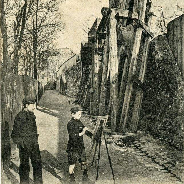 Jeune peintre, rue Saint- Vincent. Montmartre 
1907  Paris