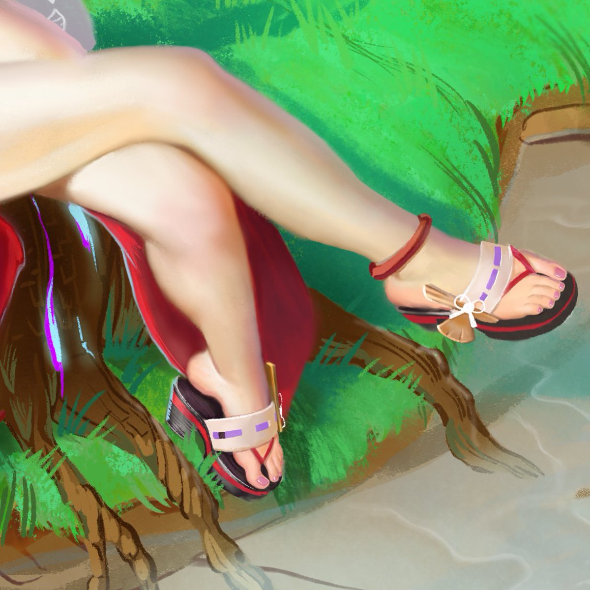determinedlazy's tweet photo. details from "Narukami's gentle thunder"
#yaemiko #Genshinlmpact #digitalart #illustration #artistsontwitter https://t.co/8QV8d7AVUB