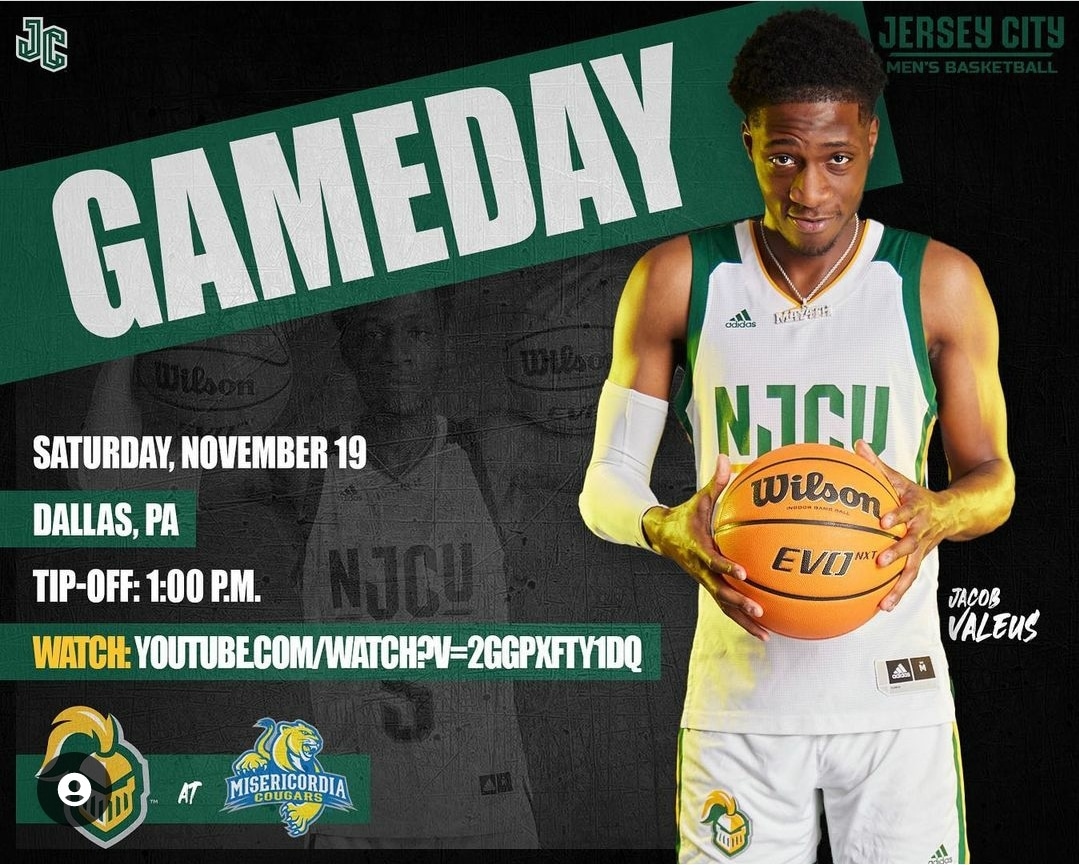 GAMEDAY! The NJCU Gothic Knights (2-1) to Dallas, PA to play the Misericodia Cougars at 1pm! Our guy Jacob Valeus is ready! 

youtu.be/2gGpXFtY1dQ

#njcu #njcumensbasketball #jerseycitysteam #knightup #rollknights #backtobusiness