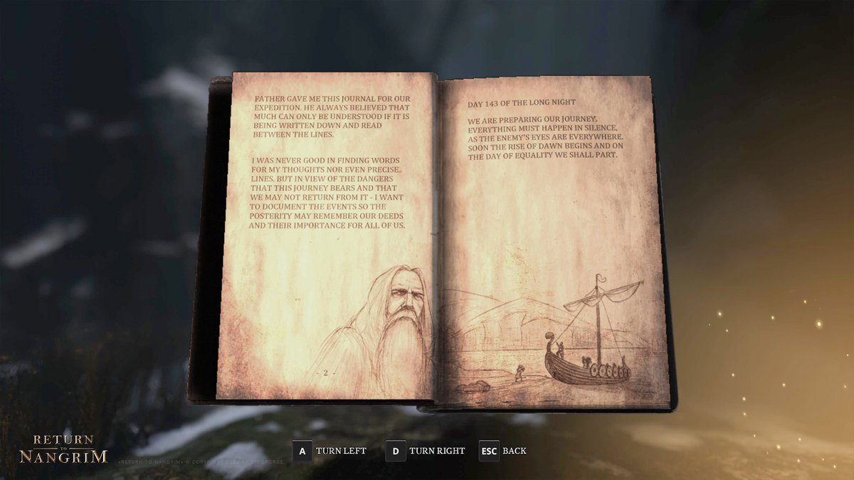 Return to Nangrim is an adventure game with lots of lore you can read about in a journal like this.📚📖The demo is available for free on Steam!

<a href="/ScreenshotSatRT/">#ScreenshotSaturday 🕹</a> #IndieGameDev #indiegame #gamedev #swissgames #fantasy #ArafinnRTN <a href="/unity3d/">Unity3D (inactive)</a> #madewithunity #gaming #screenshotsaturday