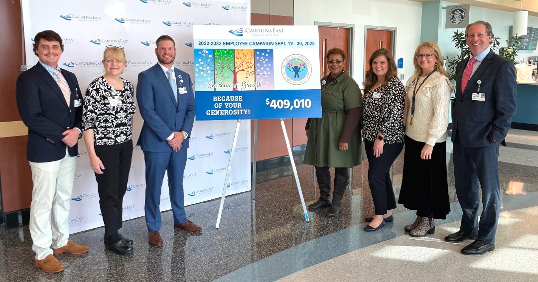 This past Thursday, the CarolinaEast Foundation revealed that over $400,000 was raised during our Annual Employee Campaign. WOW! 100% of the money donated by CarolinaEast employees will go directly to serving the healthcare needs of local communities in eastern NC!