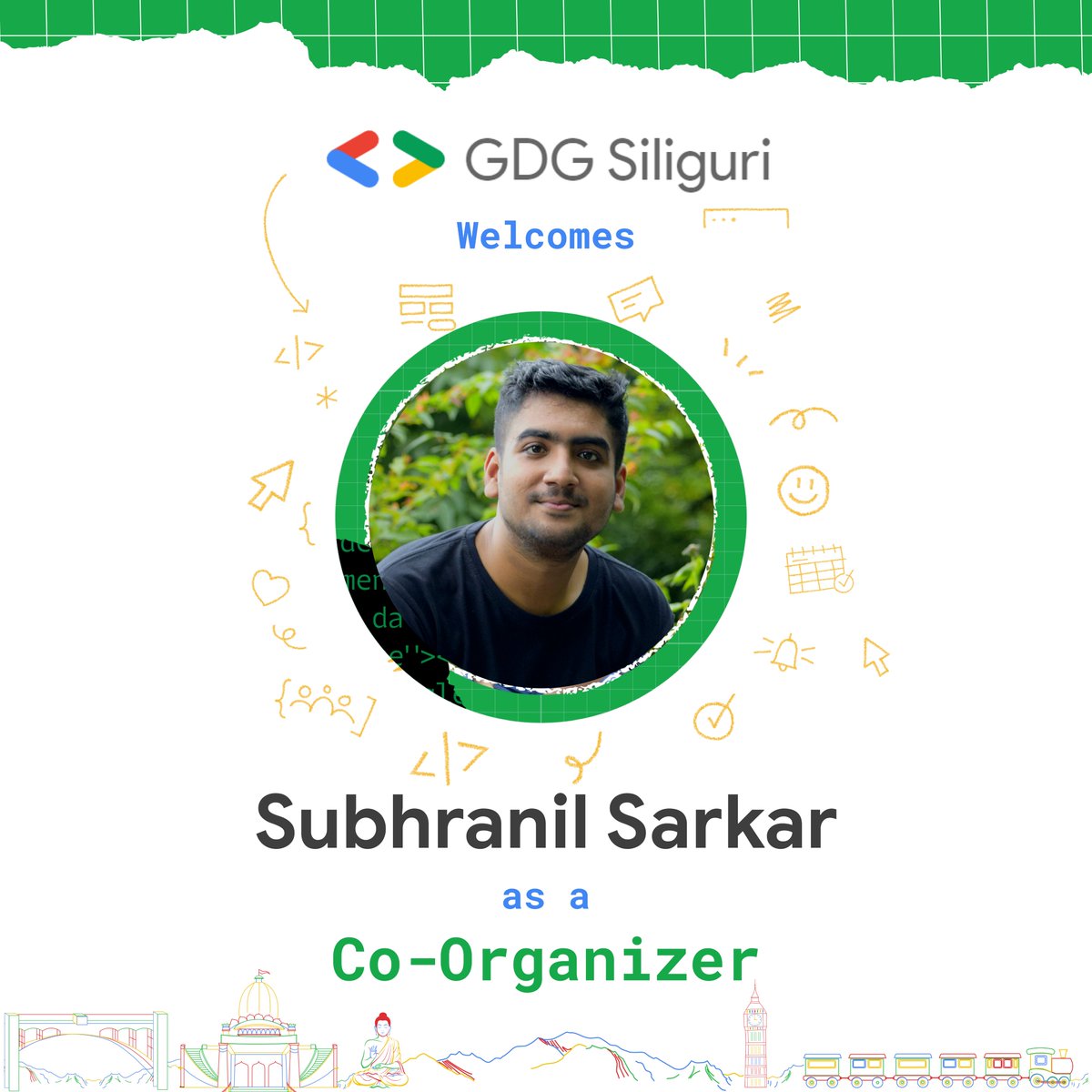 GDGSiliguri's tweet photo. Hey folks, Guess what. We are delighted to welcome two new co-organizers to our team. Our remarkable newcomers are @subhranilsarkr, Project Manager, and @MajumderSrishti, Developer Relations manager, of our Team. 
#gdg #gdgslg #gdgsiliguri #devfest2022 #devfest https://t.co/TeSLEFpXRX