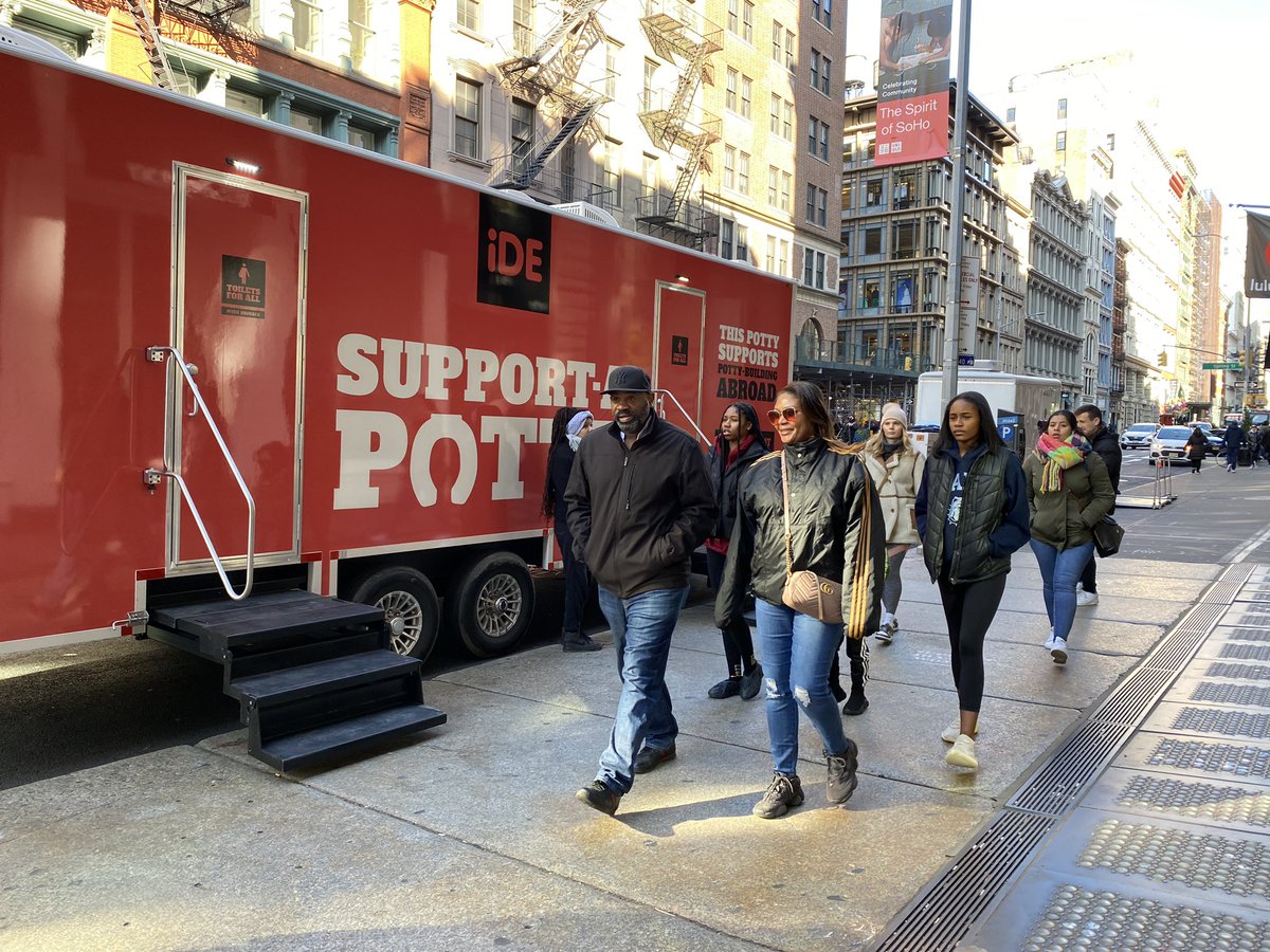 Free restrooms for SoHo today. But half the world doesn’t have a toilet. #WorldToiletDay #SupportAPotty ideglobal.org/support-a-potty