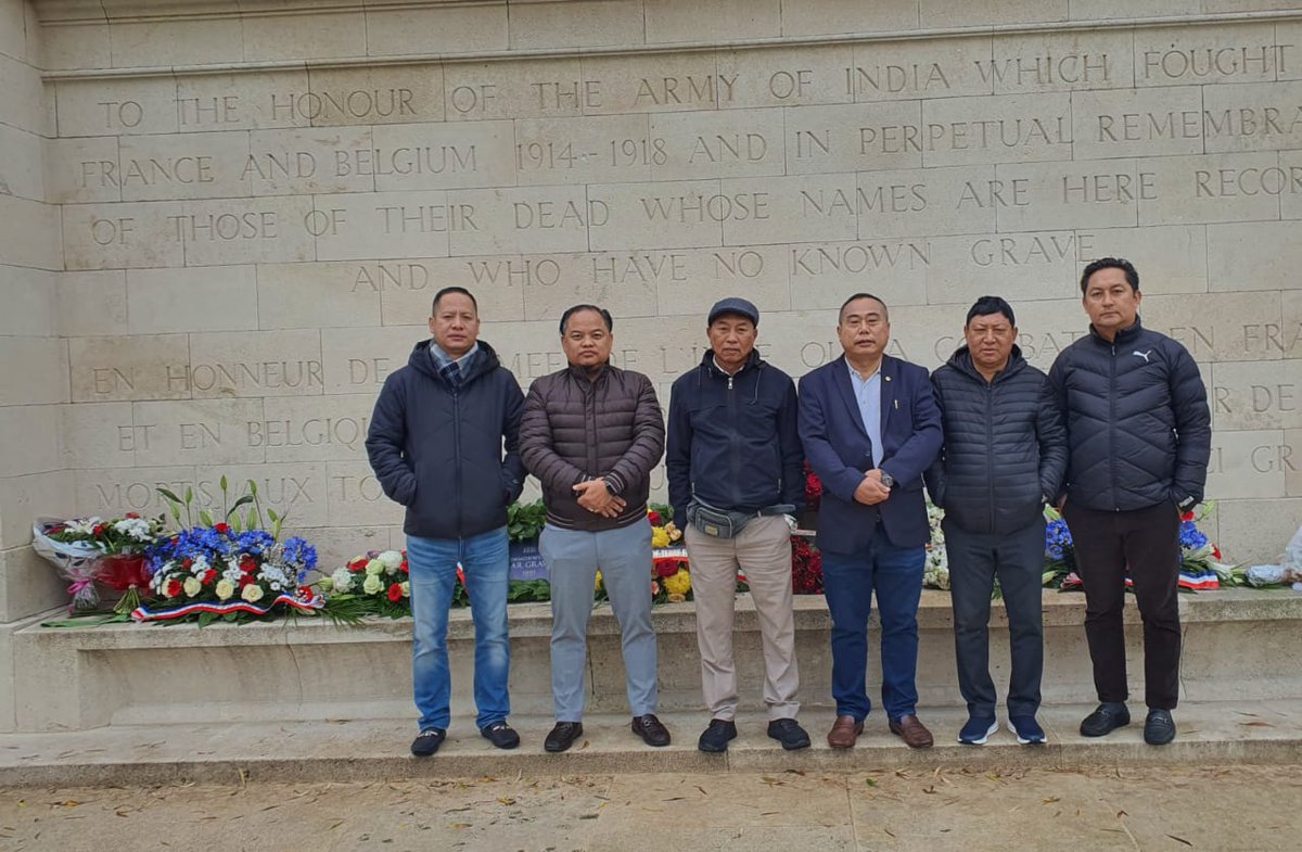 Had paid tribute and respect to our brave Naga Labour Corps who had fallen during the first world War   in France.