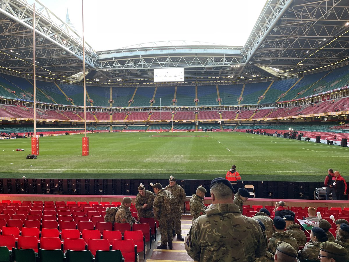 What a fantastic day in Cardiff #WALvGEO, not the result we wanted but a good match anyway.  On route back to N Wales now, the cadets and CFAVs have been fantastic!! @CandGACF @WelshRugbyUnion @principalitysta