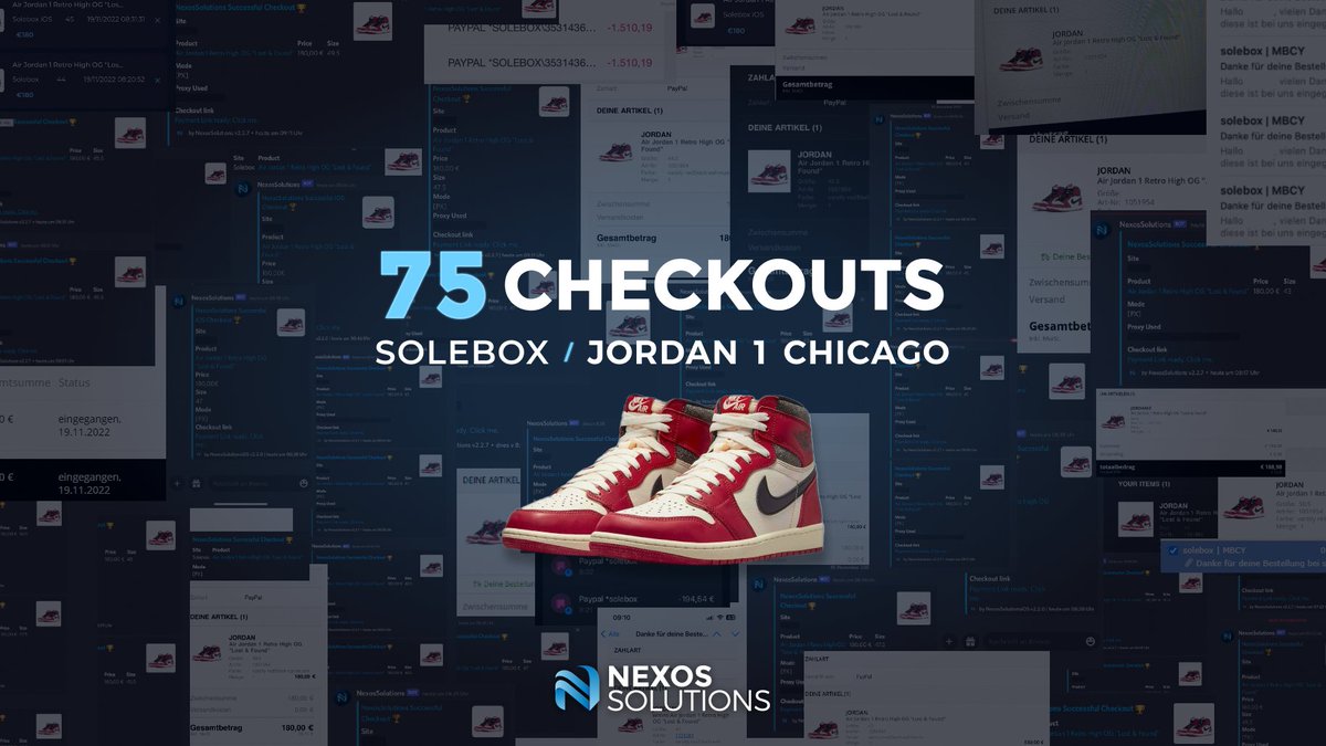 𝗦𝗢𝗟𝗘𝗕𝗢𝗫.

What an amazing day. We gave the perfect info on how to 𝘀𝗲𝗰𝘂𝗿𝗲 a pair of the J1 Chicago and our users succeeded, as always 👑🌐

• Early info.
• Single users hit 5+ Checkouts.
• Best solution. 🫴

We came to stay😈 Join us today. nexossolutions.hyper.co/waitlist