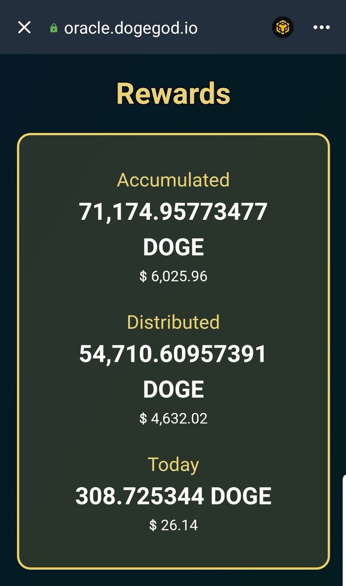 #DogeGod #Oracle #Surpassed 71,000 #Dogecoin #Generated from #Locking the #StableCoin #Asset #Czusd to the #contract with no Contract #sells on the #bnb #bsc #network. Ty <a href="/cz_binance/">CZ 🔶 BNB</a> for #Blockchain strength. <a href="/zodiacs_c/">CZodiac</a> #web3 #technology &amp; #innovation #BNBChain #BSCNews #1000xgem