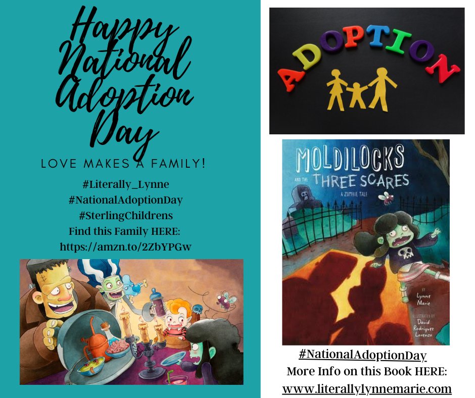 Happy @NationalAdoptionDay! #AdoptedChild #Adoption #adopt #foster Celebrate with a book about #Adoption #FosterCare Feel free to add your book recommendations in the comments! #MoldilocksandtheThreeScares #SeasonsOfKidlit amzn.to/3OhMrdb