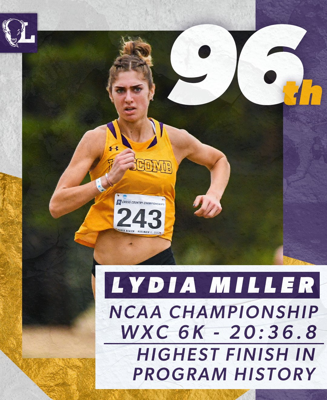 XC T&F on Twitter "Lydia breaks into the top100 for the