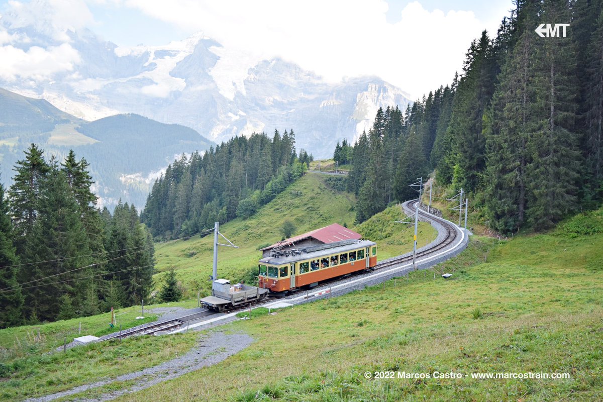 marcostrain's tweet photo. 🇨🇭 Be 4/4 23 of the Bergbahn Lauterbrunnen - Mürren (BLM) between Grütschalp and Winteregg, Switzerland.

📷 | https://t.co/heunEasUHX

#blm #jungfraubahn #be44 #bergbahnlauterbrunnenmürren #mountainrailway #rackrailway https://t.co/UN0GFSRVKJ