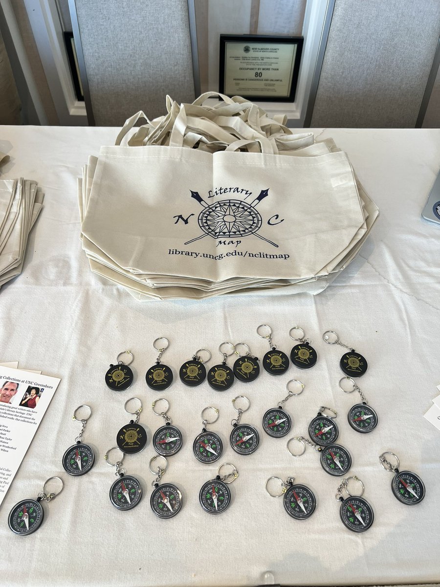 NCLiteraryMap's tweet image. We’re here at the @writingeststate Fall Conference! Come use the map and get some free stuff!