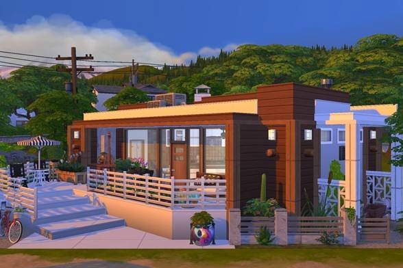 Mone54T's tweet image. I just shared the Something Modern B.G. Lot on #TheSims4 Gallery!