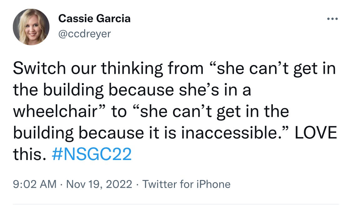 On the other hand if “she can’t get into the genetics conference because she’s immune compromised and no one is wearing masks” that’s just her own damn problem am I right? #NSGC22