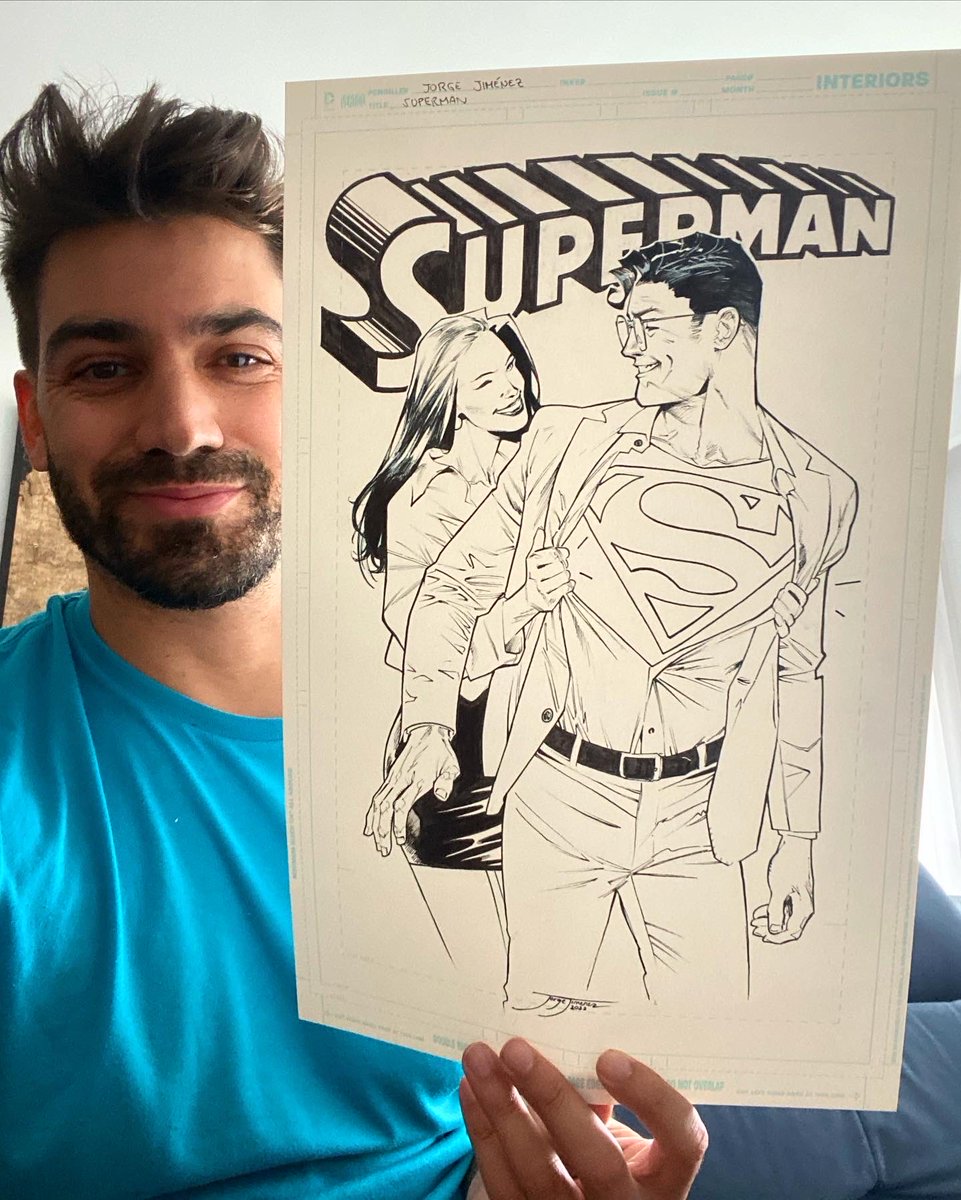Do you want to know a little secret about the Superman cover that I showed yesterday?, this is the FIRST cover that I have done in the TRADITIONAL STYLE in my entire career EVER! :) It's simple, but I really enjoyed doing this, I hope you like it!! #superman #loislane #cover 🔥🔥 