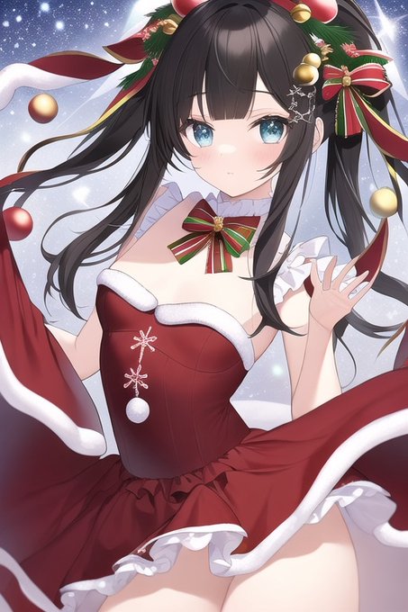 クリスマスイブまであと何日? #女の子 #オリジナル #創作 #少女 #NovelAI #クリスマス #クリスマス2022 https://t.co/DOyg2vIlbf 