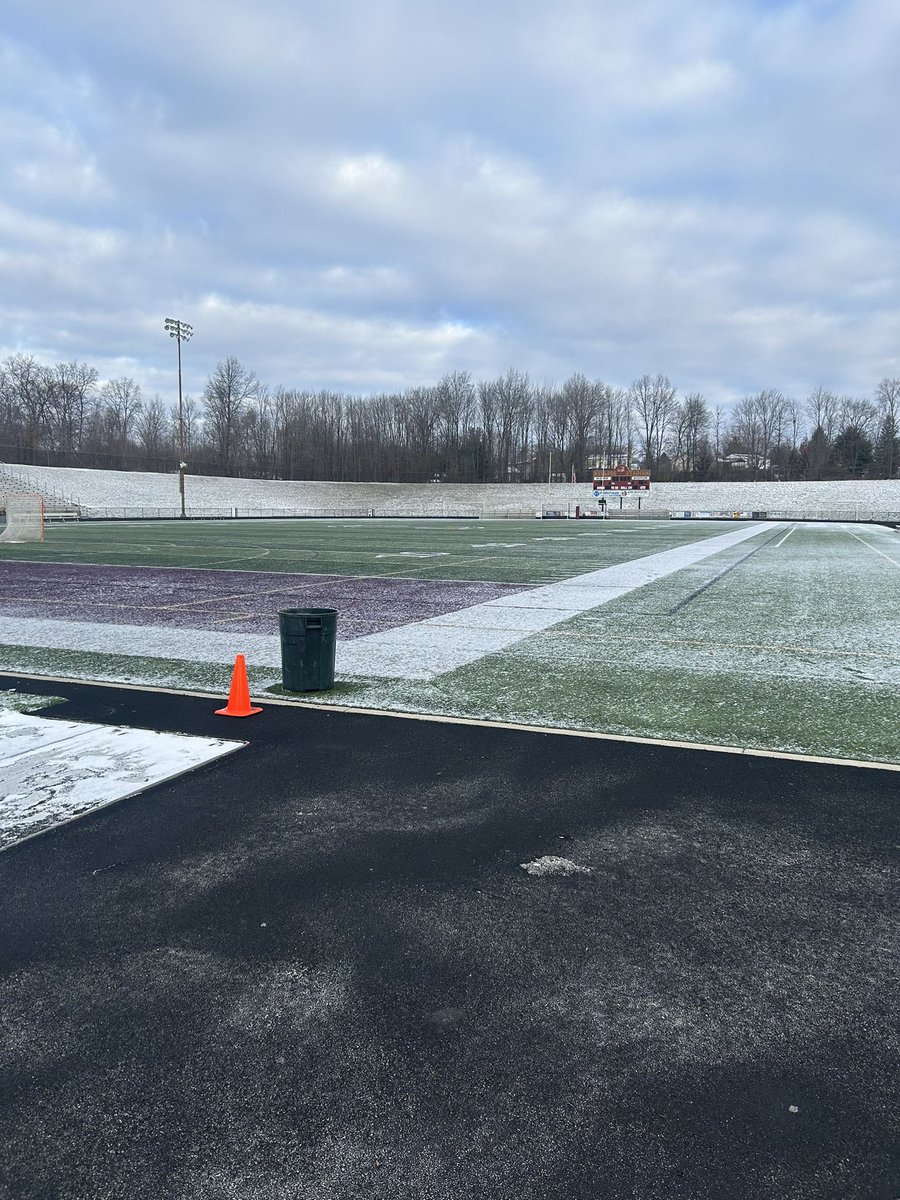 With the temperature only reaching the high 20s tomorrow, the wind chill in the teens and with parts of the field being frozen…the All-Star game is cancelled tomorrow. 

Sorry for the inconvenience.  

Please pass the information along to your players.

#GreaterAkronSoccer