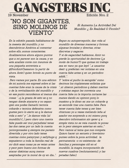 G4ngstersNews's tweet photo. Gangsters Inc Habbo 2da edición. 
Nota al pie de página ("1") en comentarios.

Perdón por la ausencia de tildes, recién consigo el insumo nuevo (teclado) en el que funcione dicha tecla (se me había estropeado en el anterior).

¡Buena lectura! https://t.co/VDM9X0VeZ5