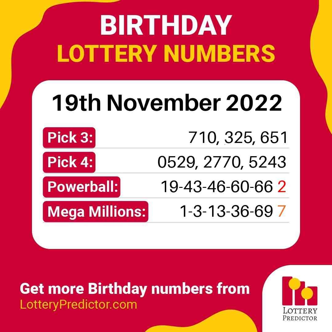 Birthday lottery numbers for Saturday, 18th November 2022
#lottery #powerball #megamillions
https://t.co/WkwXwuPBvT https://t.co/5uuzotp6V2