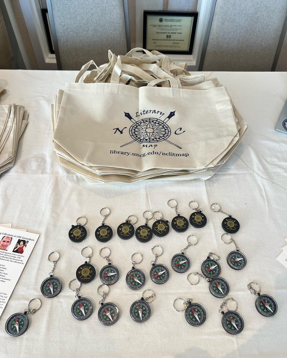 NCLiteraryMap's tweet image. We’re here at the @writingeststate Fall Conference! Come use the map and get some free stuff!