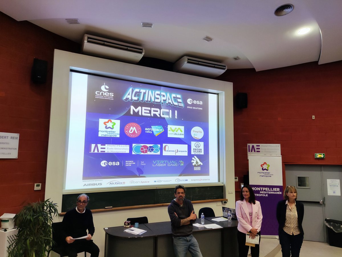 Le moment de cet #AIS2022 Montpellier qu'on attendait tous : le prix coup de coeur revient à DisrupSpace (la team <a href="/IAE_Montpellier/">IAE Montpellier</a>) et le grand prix du jury à GNSSAFE 👏👏