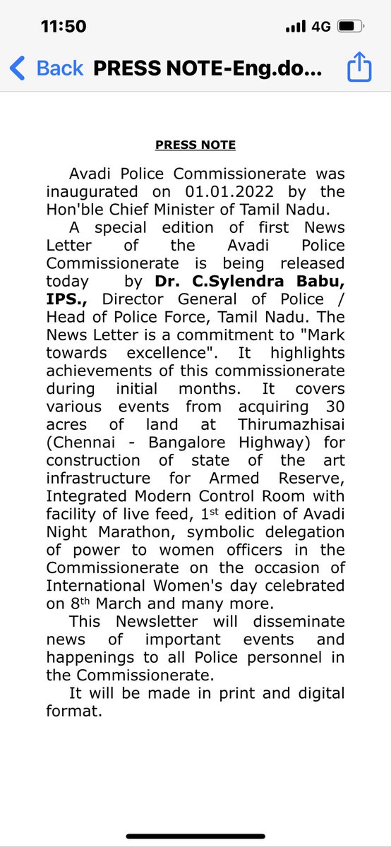 Sandeep Rai Rathore IPS🇮🇳 (@sandeeprrathore) on Twitter photo First Special edition of <a href="/avadipolice/">Avadi Police Commissionerate</a> #news #letter launched by #DGP and HOPF Dr C Sylendra Babu IPS . It highlights achievements of this young Commissionerate. <a href="/CMOTamilnadu/">CMOTamilNadu</a> <a href="/tnpoliceoffl/">Tamil Nadu Police</a> First Special edition of <a href="/avadipolice/">Avadi Police Commissionerate</a> #news #letter launched by #DGP and HOPF Dr C Sylendra Babu IPS . It highlights achievements of this young Commissionerate. <a href="/CMOTamilnadu/">CMOTamilNadu</a> <a href="/tnpoliceoffl/">Tamil Nadu Police</a>