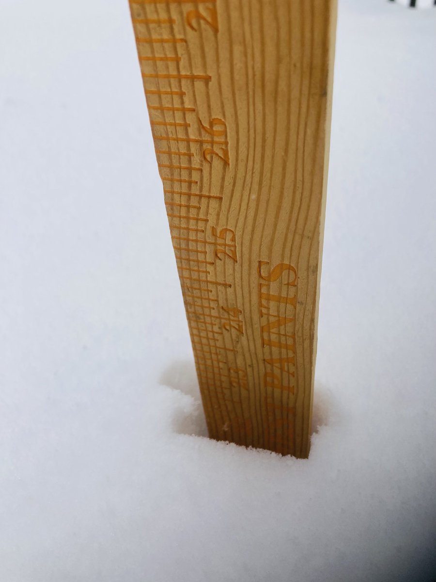 BuffaloPadre's tweet photo. 23” on my front porch. @Old1stWardBflo. More on my sister Karen’s car in Orchard Park NY. #BuffaloStorm2022 #SnowVember22 Mass at 4:30pm on Facebook Live. Front doors of Church @OLPHOFW open for those seeking respite. Driving Ban in @CityofBuffalo https://t.co/9zFYOkL5OQ