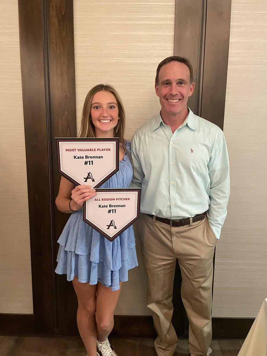 Thank you <a href="/AHSSoftball2022/">Alpharetta Raider Softball</a> for awarding me MVP! Also, very excited to be named as one of the all region pitchers of 6A Region 7! Had a great freshman season!