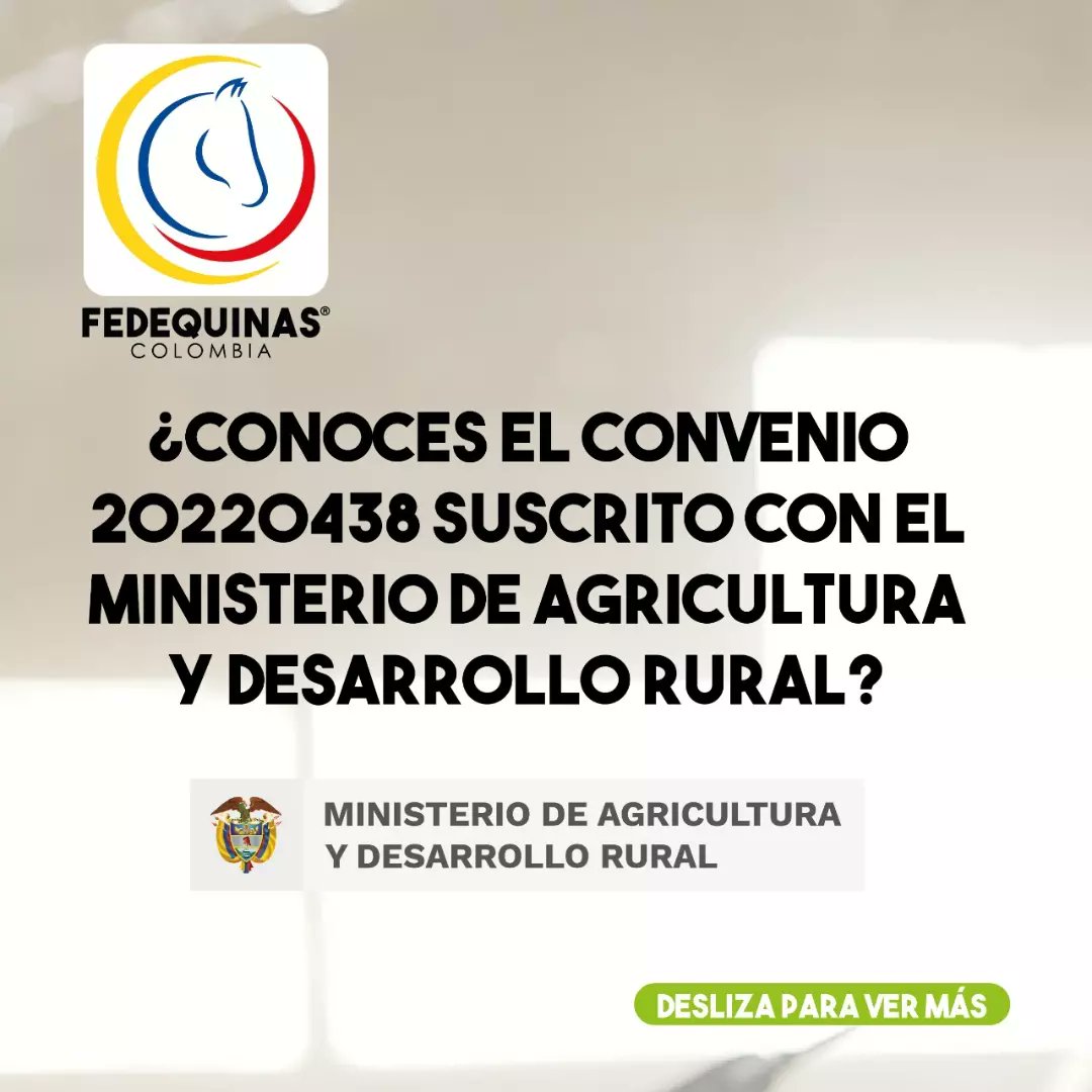 FedequinasOrg's tweet photo. ¿Conoces el convenio 20220438 suscrito con el Ministerio de Agricultura y Desarrollo Rural? ☝🏻

¡Fedequinas más cerca de todos!

#Fedequinas #Convenio #Gremio #ccc #Colombia https://t.co/QOE0Cil8Yq