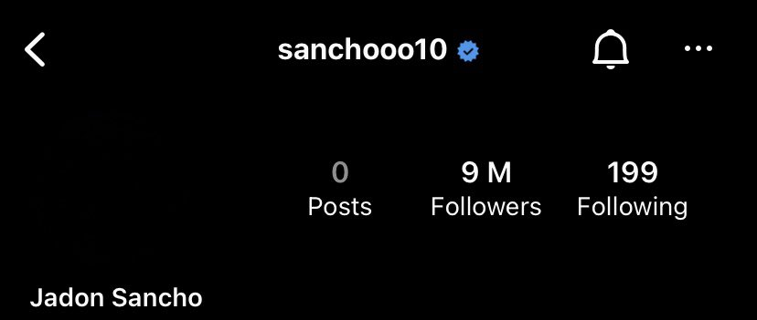 centredevils's tweet photo. 📲 Jadon Sancho has blacked out his Instagram profile picture, shortly after deleting/archiving all his posts. https://t.co/8uzP0dSwtA