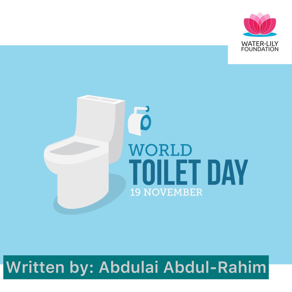 LilyFound1's tweet image. World Toilet Day
Written by: Abdullah Abdul-Rahim

World Toilet Organization was founded on 19 November 2001 and the inaugural World Toilet Summit was held on the same day, the first global summit of its kind. “We recognised the need for an international day to draw global…