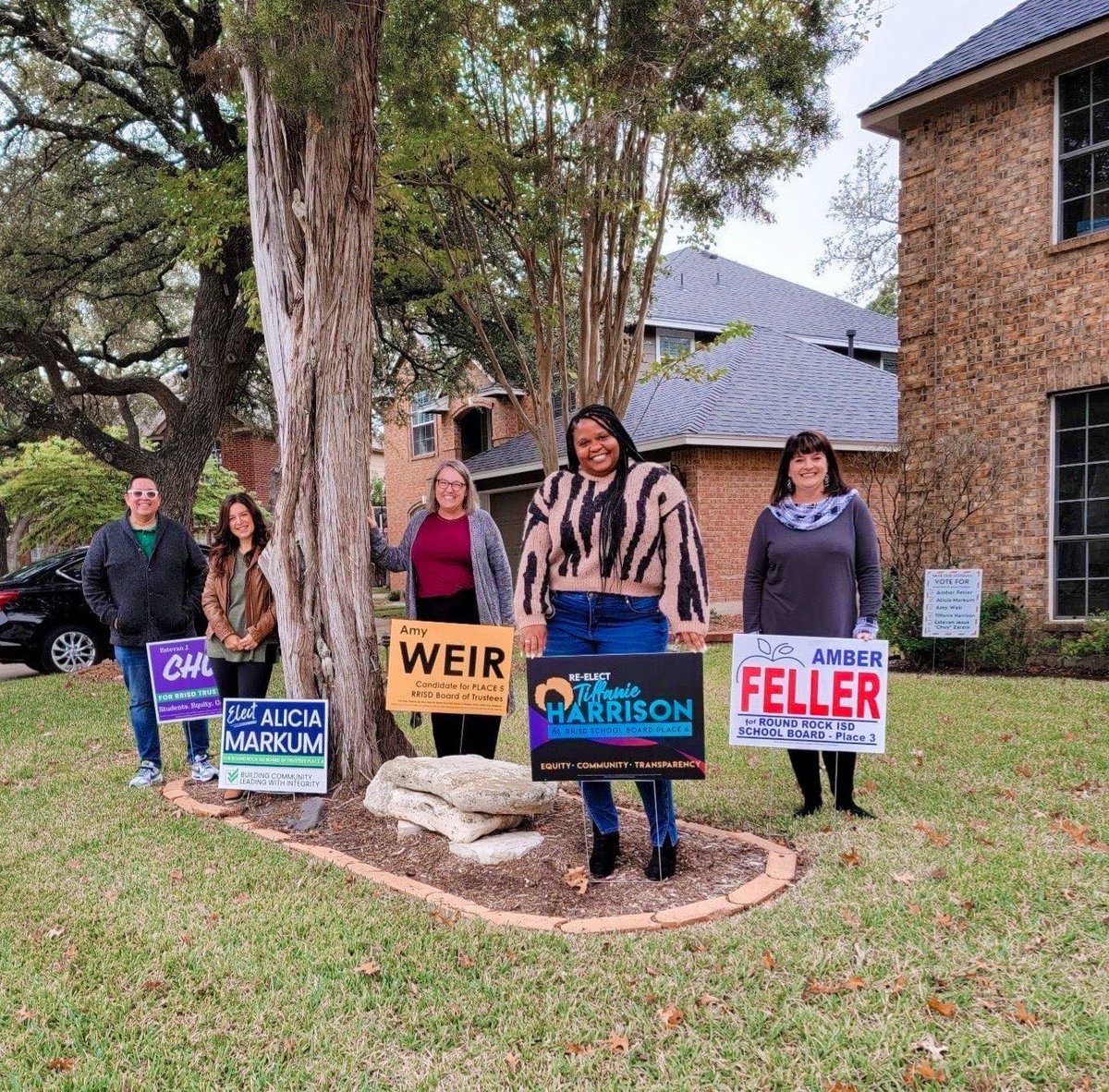 tiffanie4rrisd's tweet photo. My sweet Mama ended up taking on the role of campaign Momager during this election. She stuffed thousands of lit packets and helped coordinate hundreds of volunteers. Her only ask was a pic of her chosen candidates in her ‘sign garden’. Of course we couldn’t say no! https://t.co/RY5cz9O9Q0