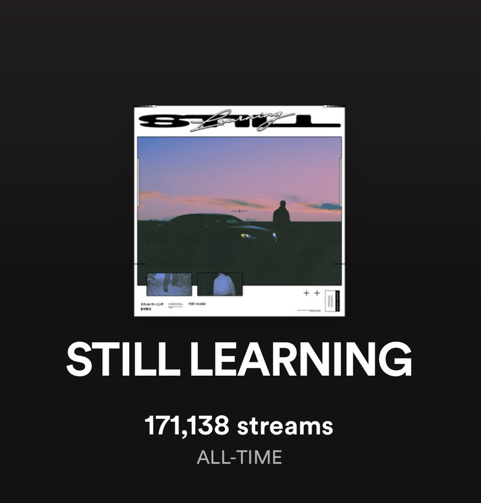 STILL LEARNING is officially 6 months old today. Thank you to everyone has and is still listening to this work of art. Let’s get this to 200k before the year is over. 🚦