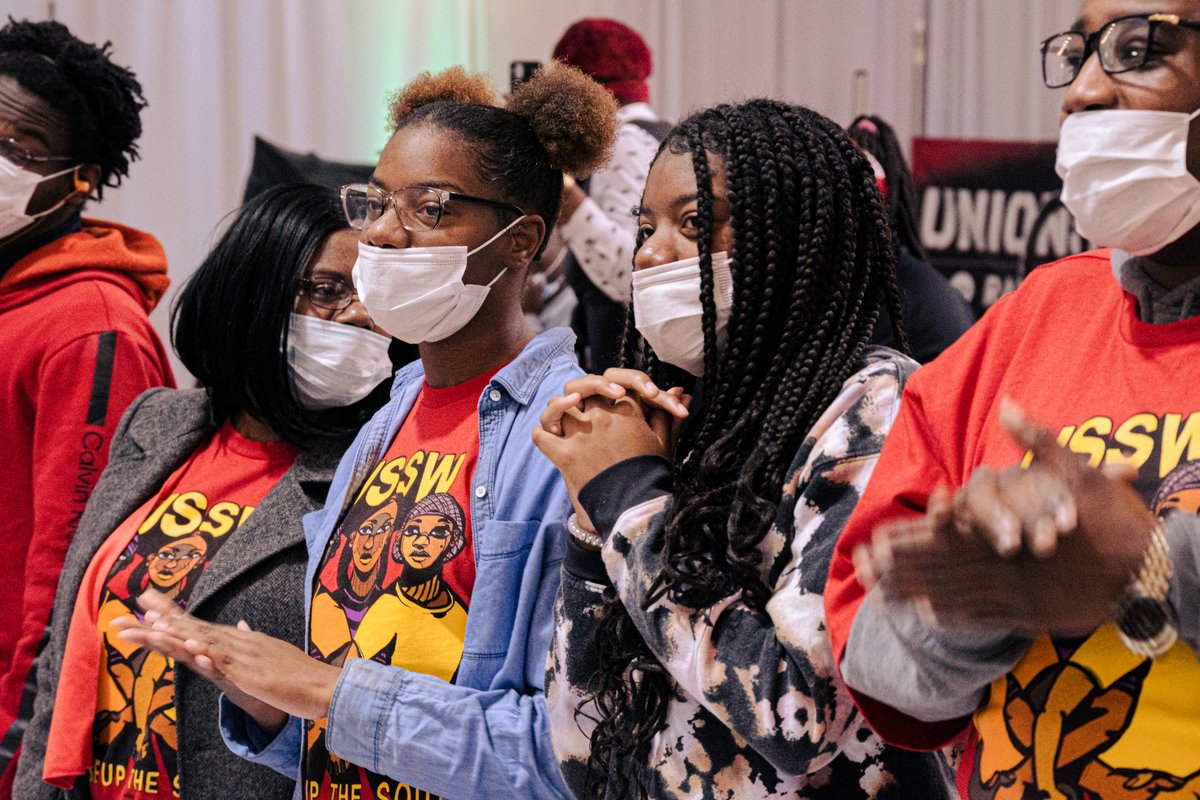 RaiseUptheSouth's tweet photo. This weekend we made history. 

We spoke out about our demands and founded our union. Now, it's time to take all of this back to our stores and workplaces. 

We won't back down from the fight. We're willing to do whatever it takes to win our union. 

#OrganizeTheSouth https://t.co/3FKqcW47Pl