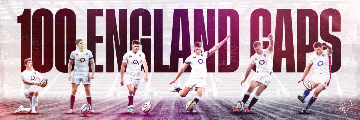 EnglandRugby's tweet photo. Congratulations @owen_faz! 

An amazing achievement 👏👏👏

#Faz100 https://t.co/N73c8Xt2Db