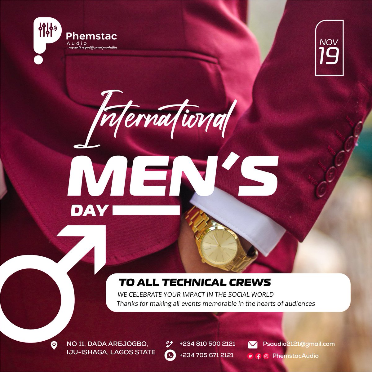 phemstac_audio's tweet photo. Wishing everyman a Happy International Men's day 🥰❤

#phemstacaudio #InternationalMensDay #CelebratingMen #FIFAWorldCup #Intmensday #Rema #Elite6 #Bulaba #Martha #BlackAdamMovie https://t.co/UYp0Gb8SS6