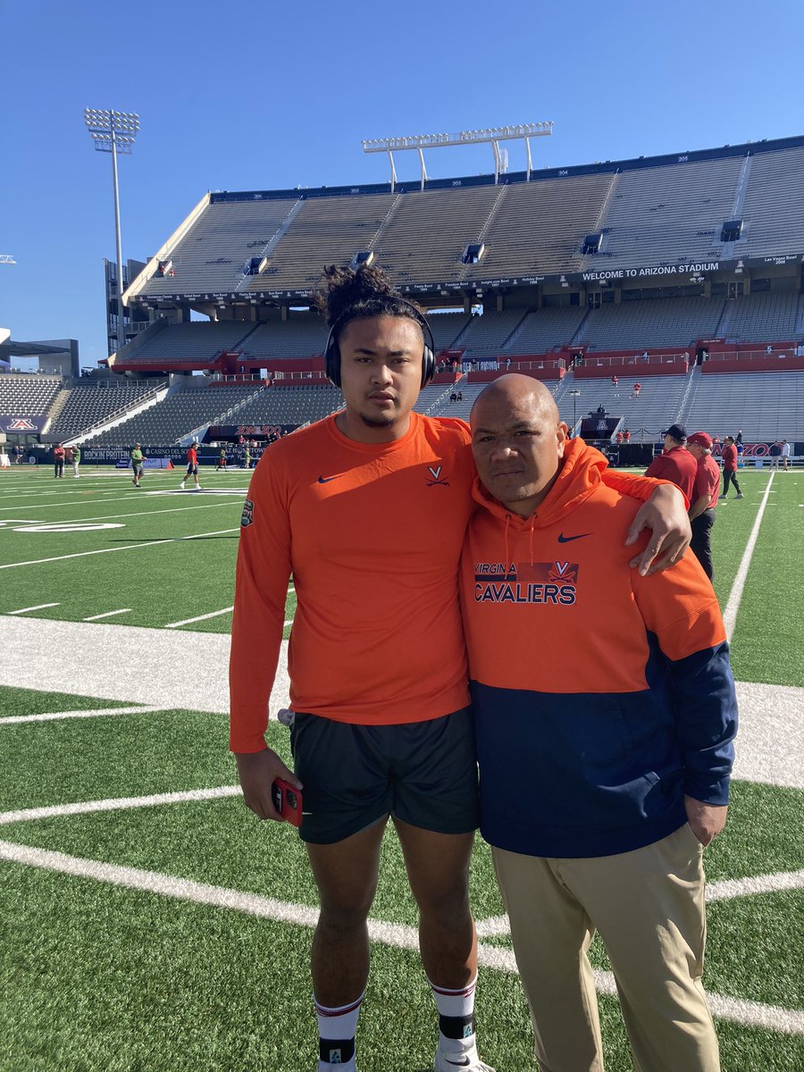 Nusi Malani and I riding today for Vel, D, and Devin plus all those at the memorial right now #GoHoos #GoCougs