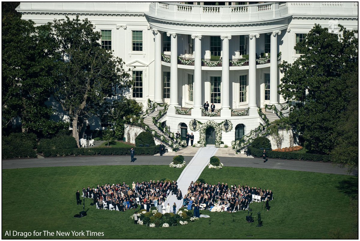 Guests gather on the South Lawn of the White House for the wedding of Naomi Biden, 28, granddaughter of President Joe Biden, and Peter Neal, 25, on Saturday. #Biden #Wedding