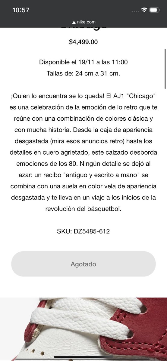 JosueAlexand's tweet photo. @Nike  que desagradable que todavía no sea la hora de lanzamiento y ya diga agotado. https://t.co/JmH4jEXyRe