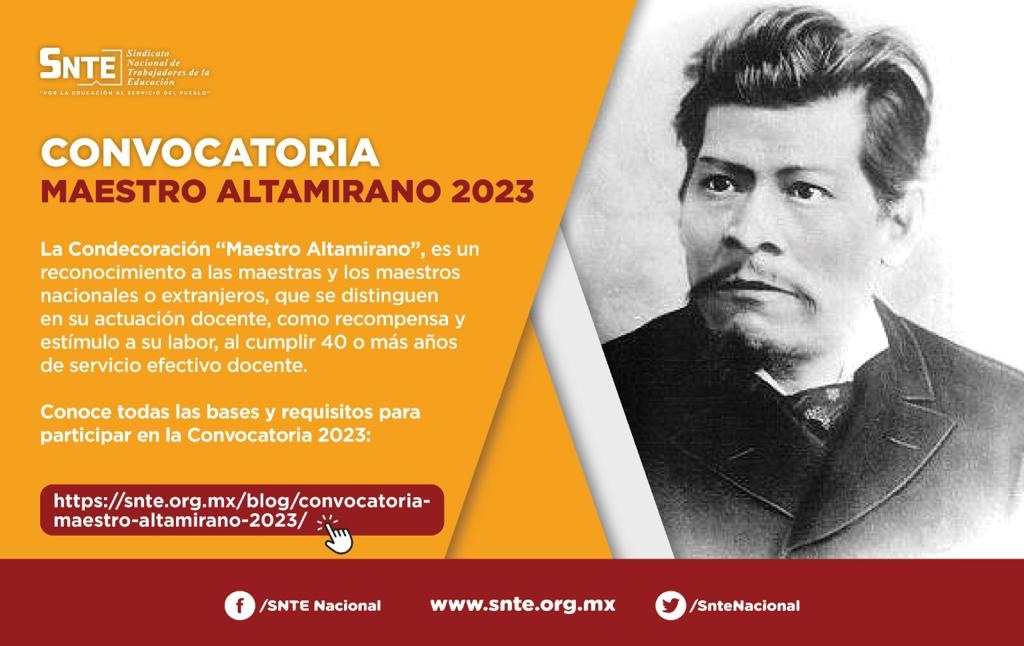 #SNTEconMéxico 👩‍🏫🇲🇽👨‍🏫

🟠 Eres docente activo✔️ o jubilado✔️ con 40 años o más de servicio 🤔❓ Checa bases/requisitos y solicita la 𝕮𝖔𝖓𝖉𝖊𝖈𝖔𝖗𝖆𝖈𝖎ó𝖓 𝕄𝕒𝕖𝕤𝕥𝕣𝕠 𝔸𝕝𝕥𝕒𝕞𝕚𝕣𝕒𝕟𝕠 🎖️ al mérito por trayectoria ✅

👉Convocatoria 👇👇👇
👉 bit.ly/3Vd1siH 🧑‍💻