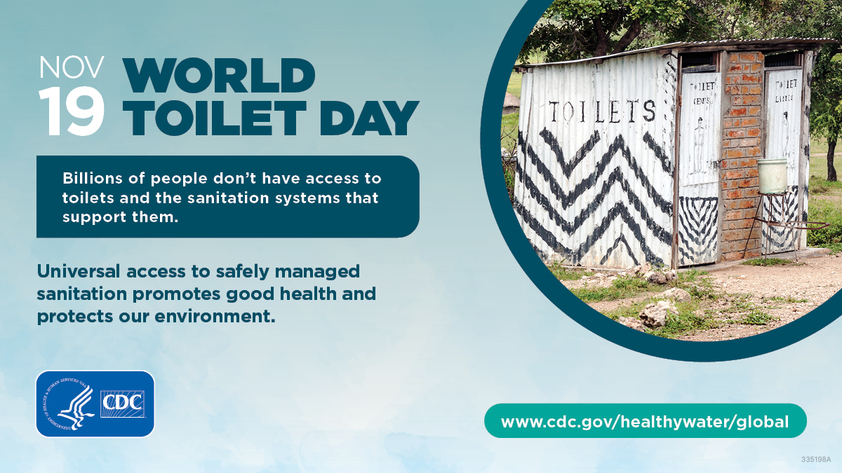 CDC on Twitter "Today is WorldToiletDay. Around the world, 3.6 billion people do not have