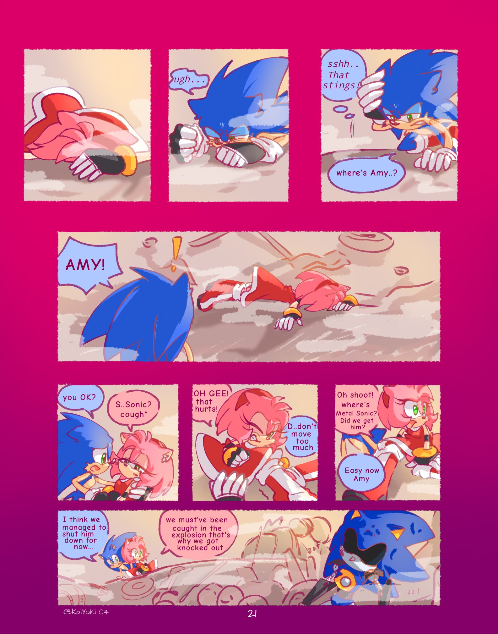 KaiYuki04 on Twitter: "The Beginning Part6 (SonAmy AU) The continuation