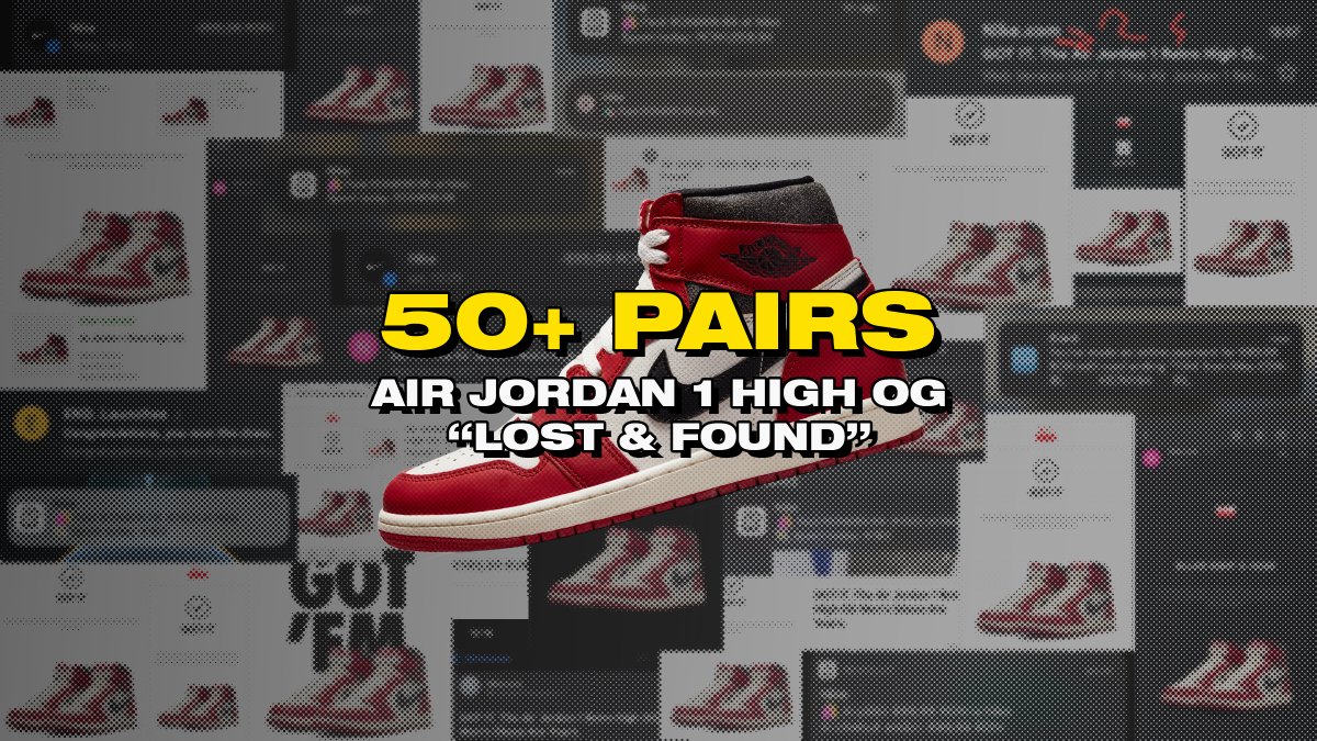 Great day today 🎉 Congratulations to all our members who managed to secure pairs of the Air Jordan 1 Retro High OG “Lost &amp; Found” today 🫡